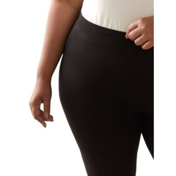 Addition Elle Leggings Wms 30 32 Viscose Blend Elastic Waist Black New - Picture 2 of 4